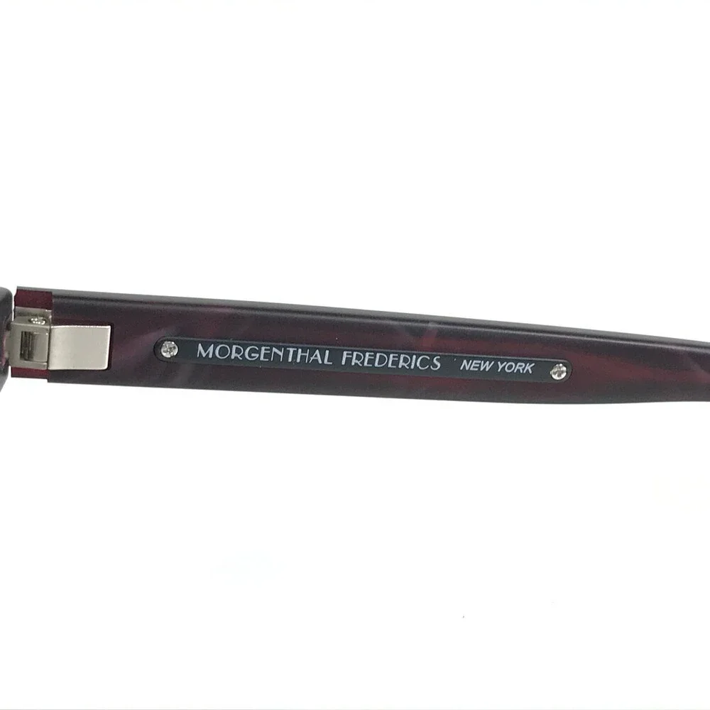Morgenthal Frederics Sunglasses 816 ADRIAN Large Black Matte Red Horn Frames